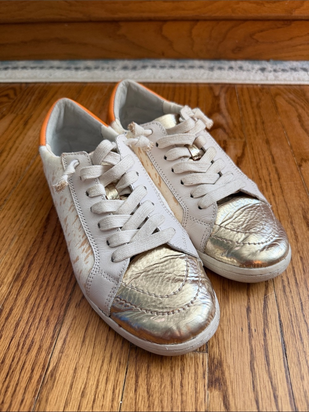 Dolce Vita’s Metallic-toe Sneakers with Calf Hair